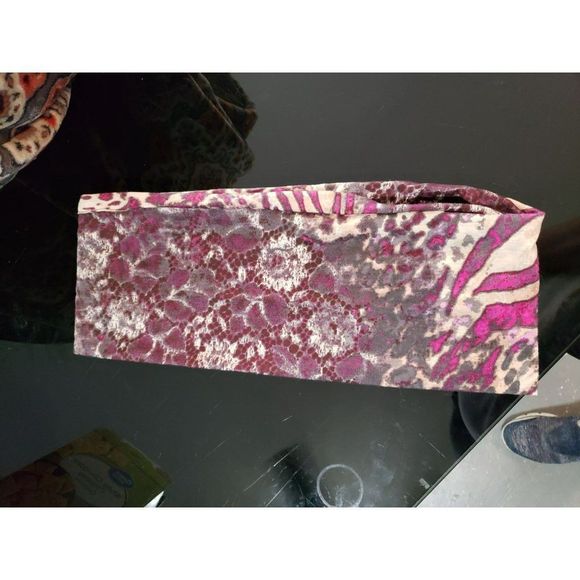 Notations Pink Violet Purple Animal Print Reversible Infinity Scarf - Picture 6 of 8